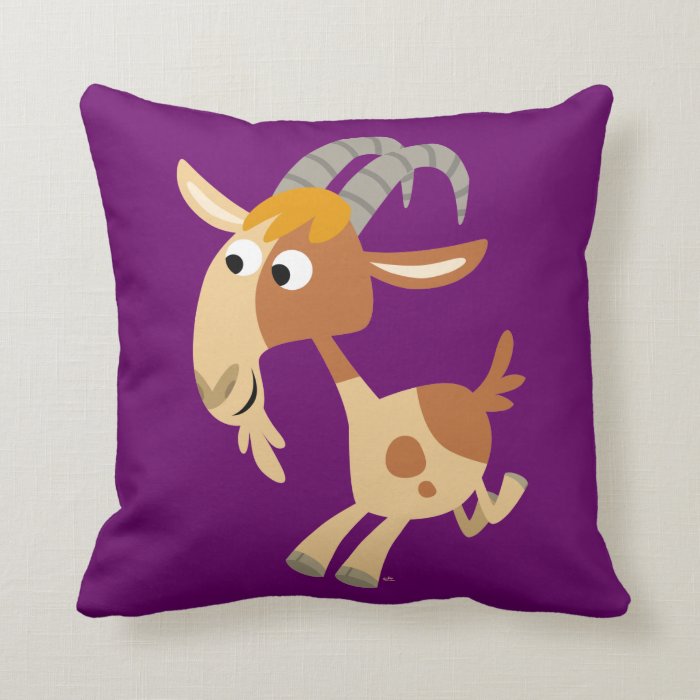 Cute Cartoon Running Goat Pillow