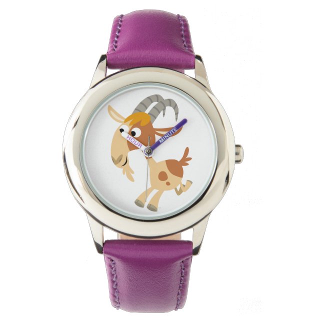 Cute Cartoon Running Goat Watch (Front)