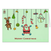 Cute cartoon Santa and friends Christmas (Front Horizontal)