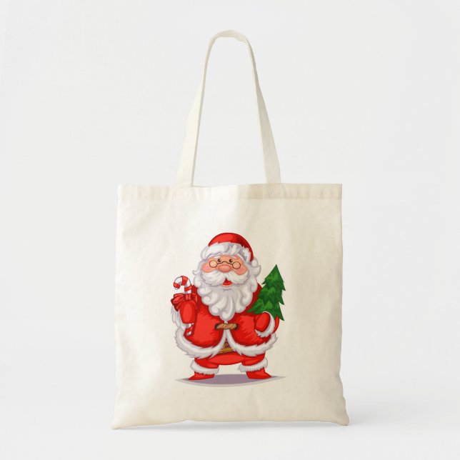 Cute Cartoon Santa Claus Tote Bag (Front)