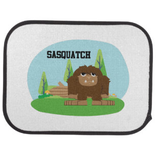 Cute Cartoon Sasquatch Car Mat