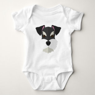 Cute Cartoon Schnauzer! Baby Bodysuit