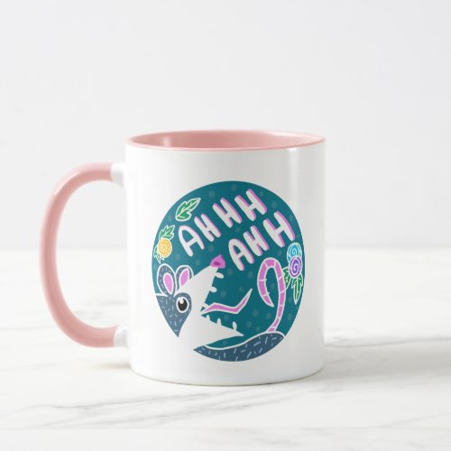 Cute Cartoon Screaming Possum Mug