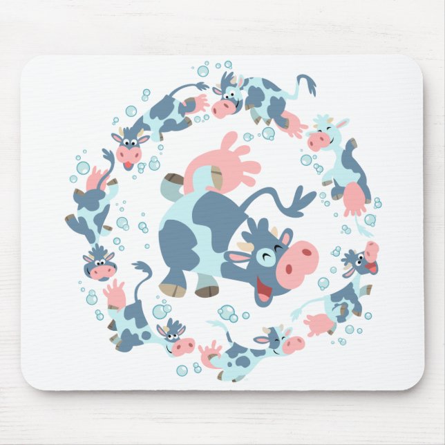 Cute Cartoon Sea Cows mousemat Mouse Pad (Front)