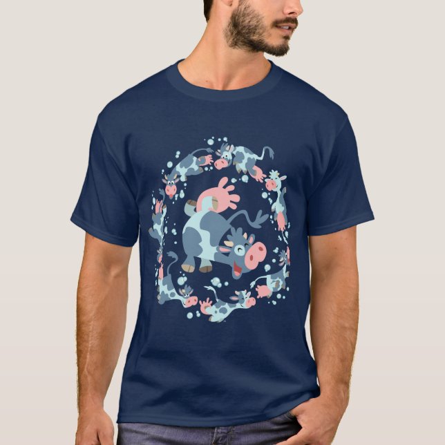 Cute Cartoon Sea Cows T-shirts (Front)