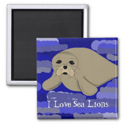 Cute Cartoon Sea Lion Magnet