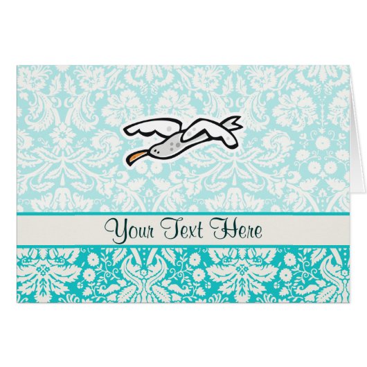 Cute Cartoon Seagull Cards (Front Horizontal)