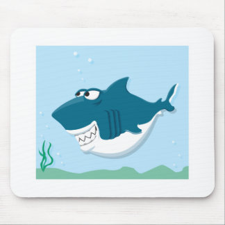 cute cartoon shark mouse pad