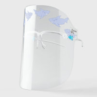 Cute Cartoon Sharks Ocean Animals Face Shield