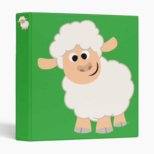 Cute Cartoon Sheep Binder (Front/Spine)