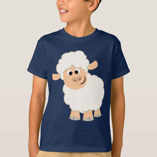 Cute Cartoon Sheep Children T-Shirt (Front)