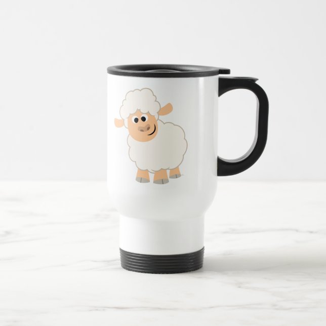Cute Cartoon Sheep Commuter Mug (Right)
