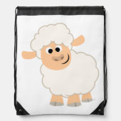 Cute Cartoon Sheep Drawstring Backpack (Front)