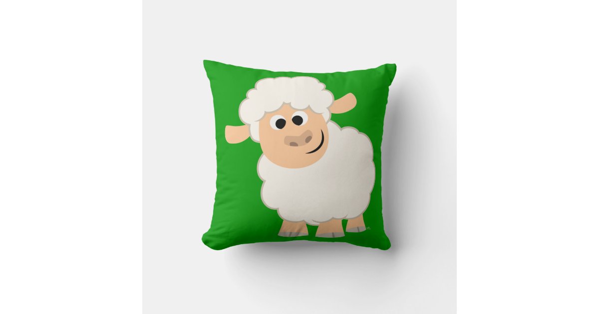 Cute Cartoon Sheep Pillow | Zazzle