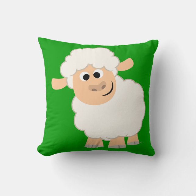 Cute Cartoon Sheep Pillow (Front)
