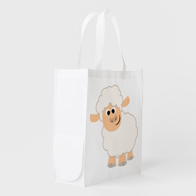 Cute Cartoon Sheep Reusable Bag (Front Side)