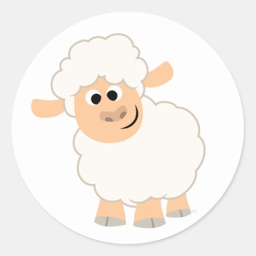 Cute Cartoon Sheep Sticker