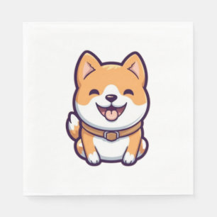 Cute Cartoon Shiba Inu Napkins