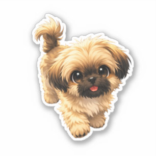 Cute Cartoon Shih Tzu Nala Puppy Dog Sticker
