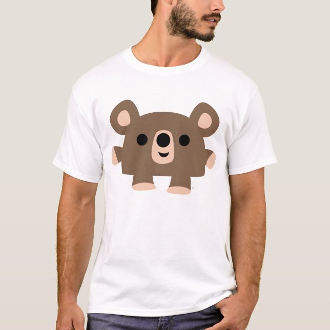 Cute Cartoon Short Bear women T-shirt (Front)