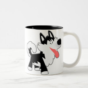 Cute Cartoon Siberian Husky Mug