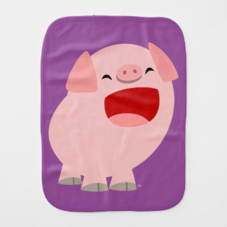 Cute Cartoon Singing Pig Burp Cloth