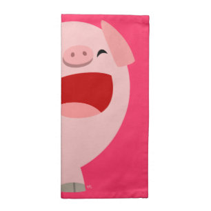 Cute Cartoon Singing Pig Cloth Napkin