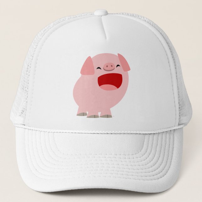 Cute Cartoon Singing Pig Hat (Front)