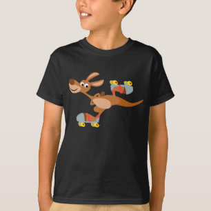 Cute Cartoon Skating Kangaroo Children T-Shirt