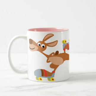 Cute Cartoon Skating Kangaroo Mug