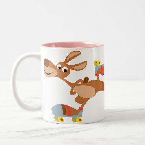 Cute Cartoon Skating Kangaroo Mug