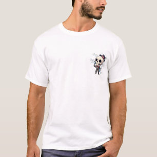 Cute Cartoon Skeleton Blowing Soap Bubbles in Top