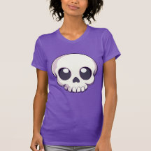 Cute Cartoon Skull Halloween Shirt for Women