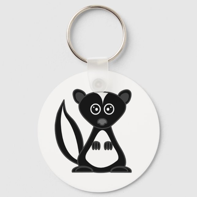 Cute Cartoon Skunk Keychain (Front)