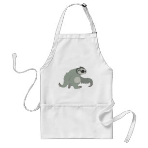 Cute Cartoon Sloth in a Hurry Adult Apron