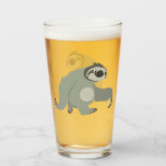 Cute Cartoon Sloth in a Hurry Glass