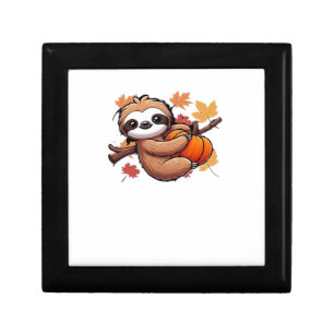 Cute Cartoon Sloth with Pumpkin - Autumn Season Ov Gift Box