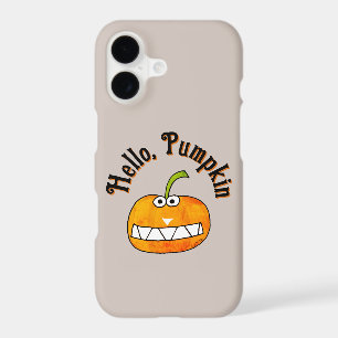 Cute Cartoon Smiling Hello Pumpkin Autumn Fall iPhone 17 Case