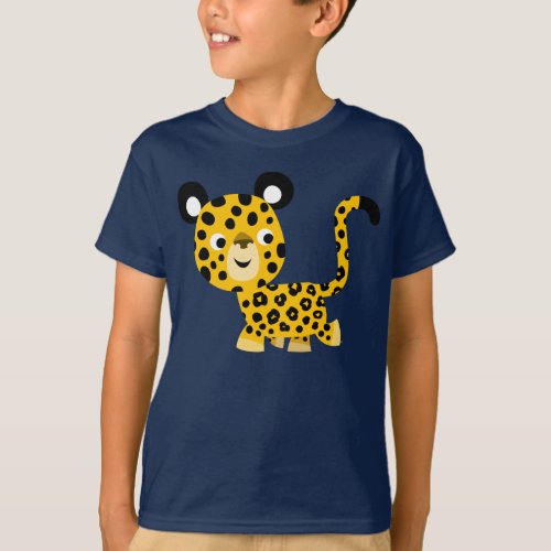 Cute Cartoon Smiling Leopard Children T_Shirt