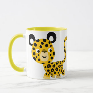 Cute Cartoon Smiling Leopard Mug