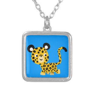 Cute Cartoon Smiling Leopard Necklace