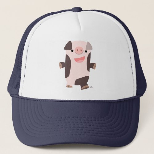 Cute Cartoon Smiling Pig Hat