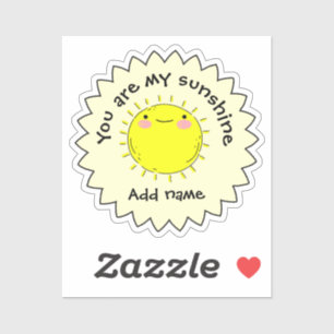 Cute Cartoon Smiling Sun You Are My Sunshine Sticker