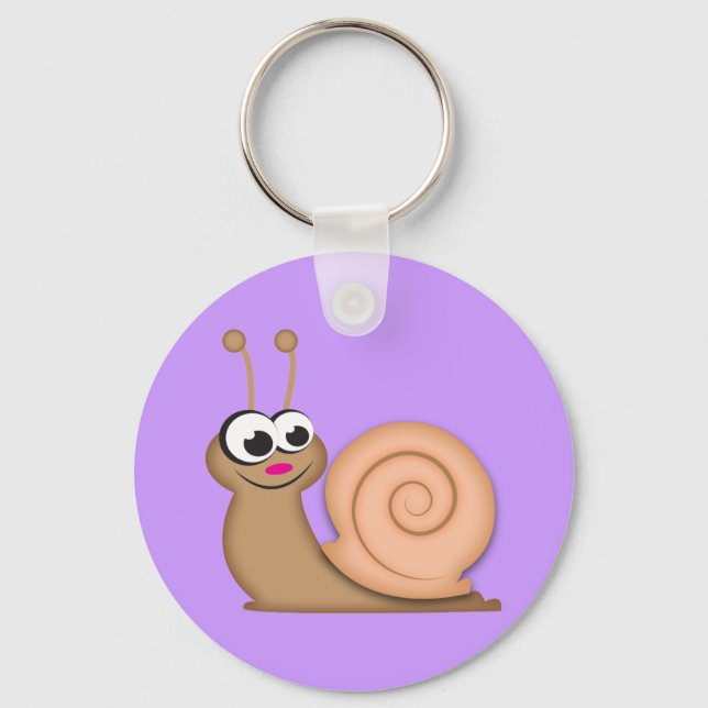 Cute Cartoon Snail Keychain (Front)