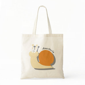 Cute Cartoon Snail Personalized Tote Bag – Fun