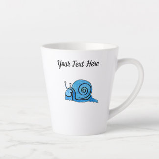 Cute Cartoon Snail Tie Dye Blue Patterned shell Latte Mug
