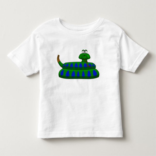 Cute Cartoon Snake Boy's Shirt Toddler (Front)
