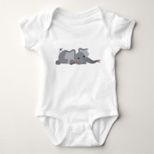 Cute Cartoon Sneaky Elephant Baby