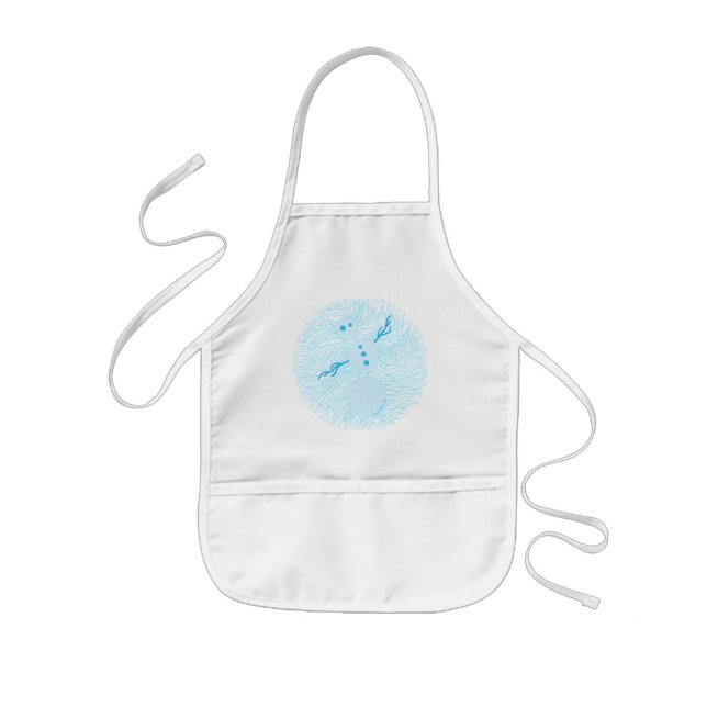 Cute Cartoon Snowman Apron (Front)