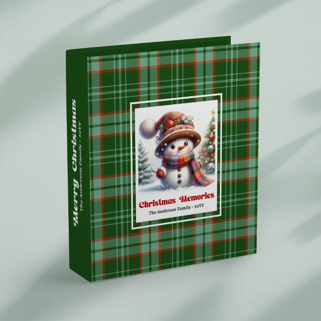 Cute cartoon snowman Christmas memory album custom 3 Ring Binder (Cute cartoon snowman Christmas memory album custom 3 ring binder)